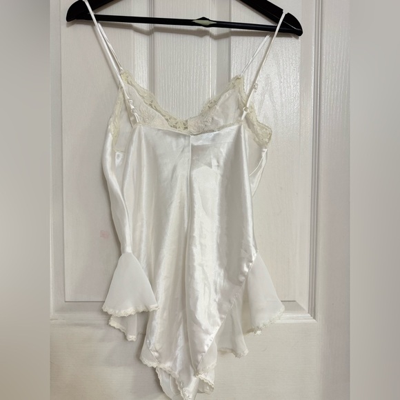 Vintage Nordstrom White Satin Lace Teddy Bodysuit Size 6/M – Made in Hong Kong - Picture 6 of 12